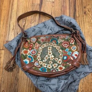 Isabella Fiore Peace Out Hobo (peace sign purse)